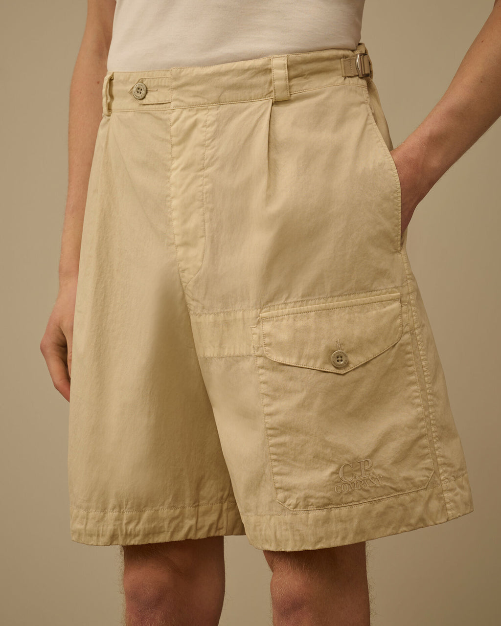 50 Fili Wax Cargo Shorts, FROZEN DEW - WHITE