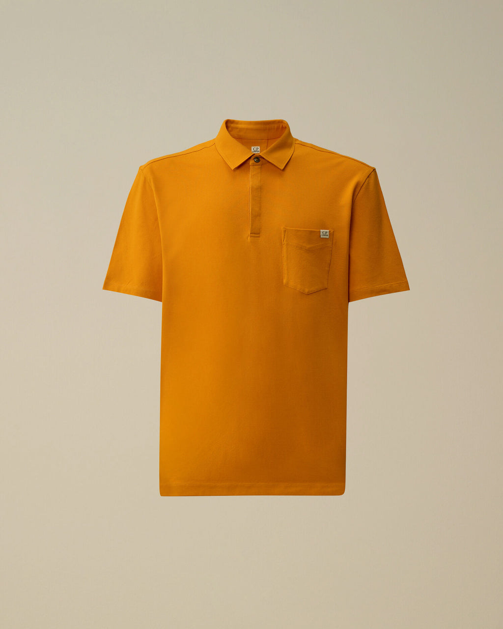 Stretch Piquet Short Sleeve Chest Pocket Polo, DESERT SUN - ORANGE