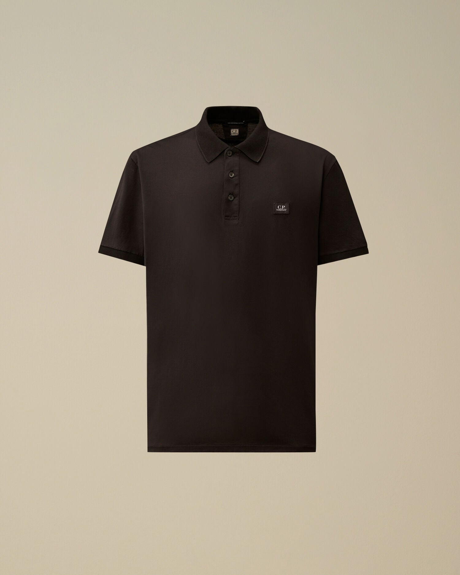 70/2 Mercerized Jersey Gasato Short Sleeve Polo, BLACK