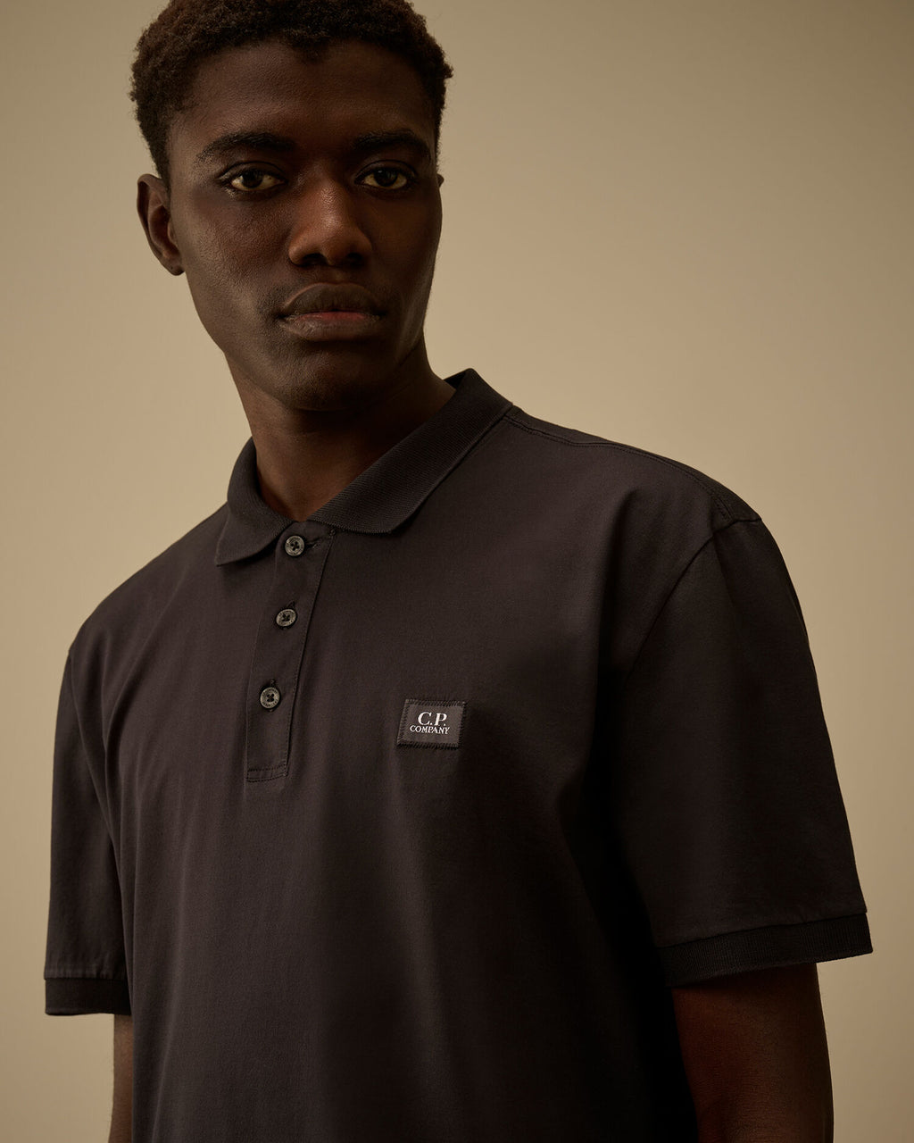 70/2 Mercerized Jersey Gasato Short Sleeve Polo, BLACK