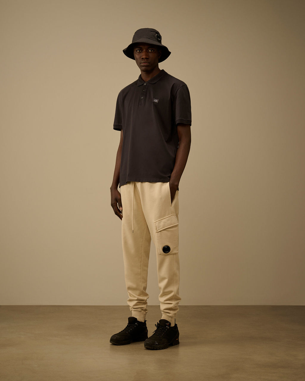 70/2 Mercerized Jersey Gasato Short Sleeve Polo, BLACK