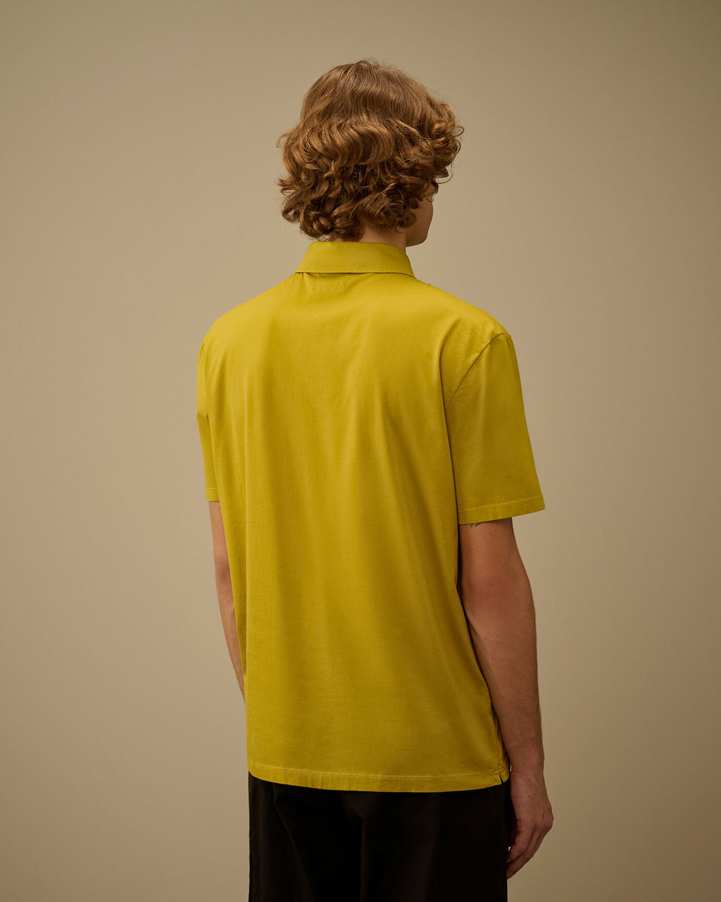 70/2 Mercerized Jersey Gasato Short Sleeve Logo Polo, ANTIQUE MOSS -YELLOW