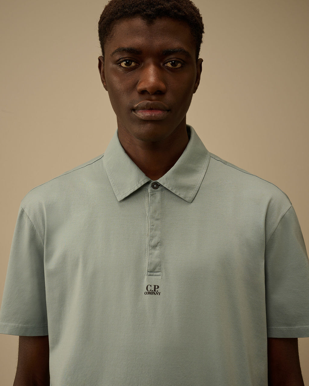 70/2 Mercerized Jersey Gasato Short Sleeve Logo Polo, SILVER BLUE