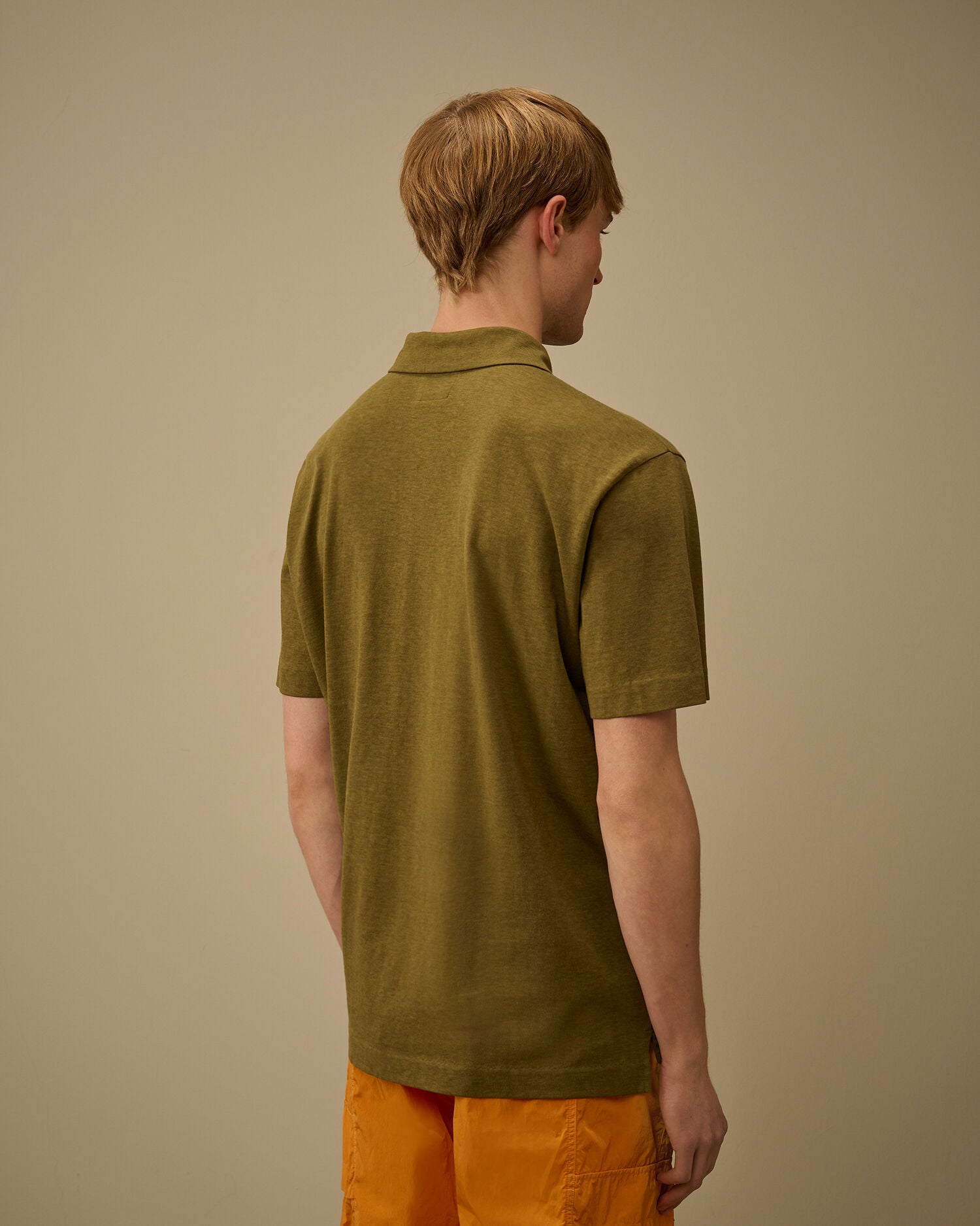 20/1 Jersey Plated Polo, DRIED HERB - GREEN
