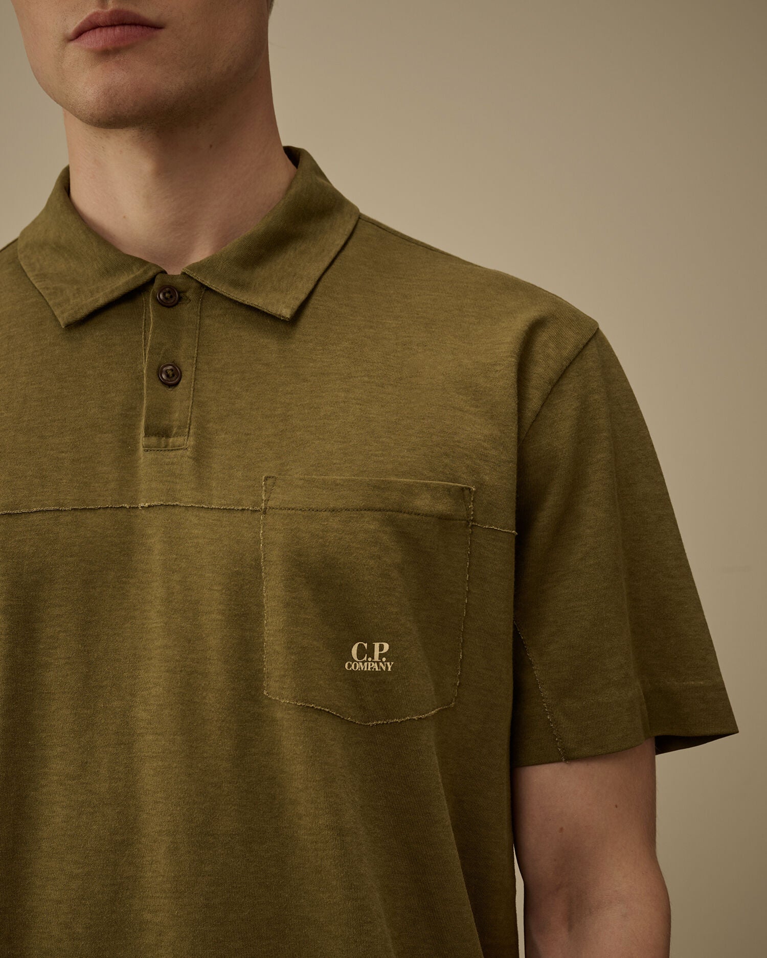 20/1 Jersey Plated Polo, DRIED HERB - GREEN