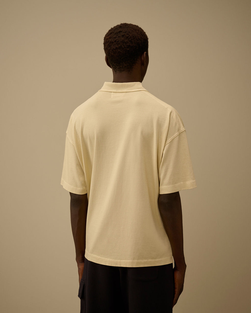 20/1 Jersey Short Sleeve Boxy Logo Polo, FROZEN DEW - WHITE