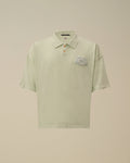 20/1 Jersey Short Sleeve Boxy Logo Polo, MISTY BLUE