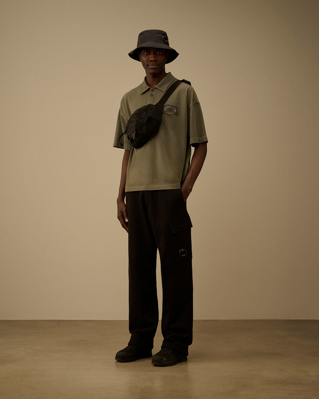 20/1 Jersey Short Sleeve Boxy Logo Polo, GUNMETAL - GREY