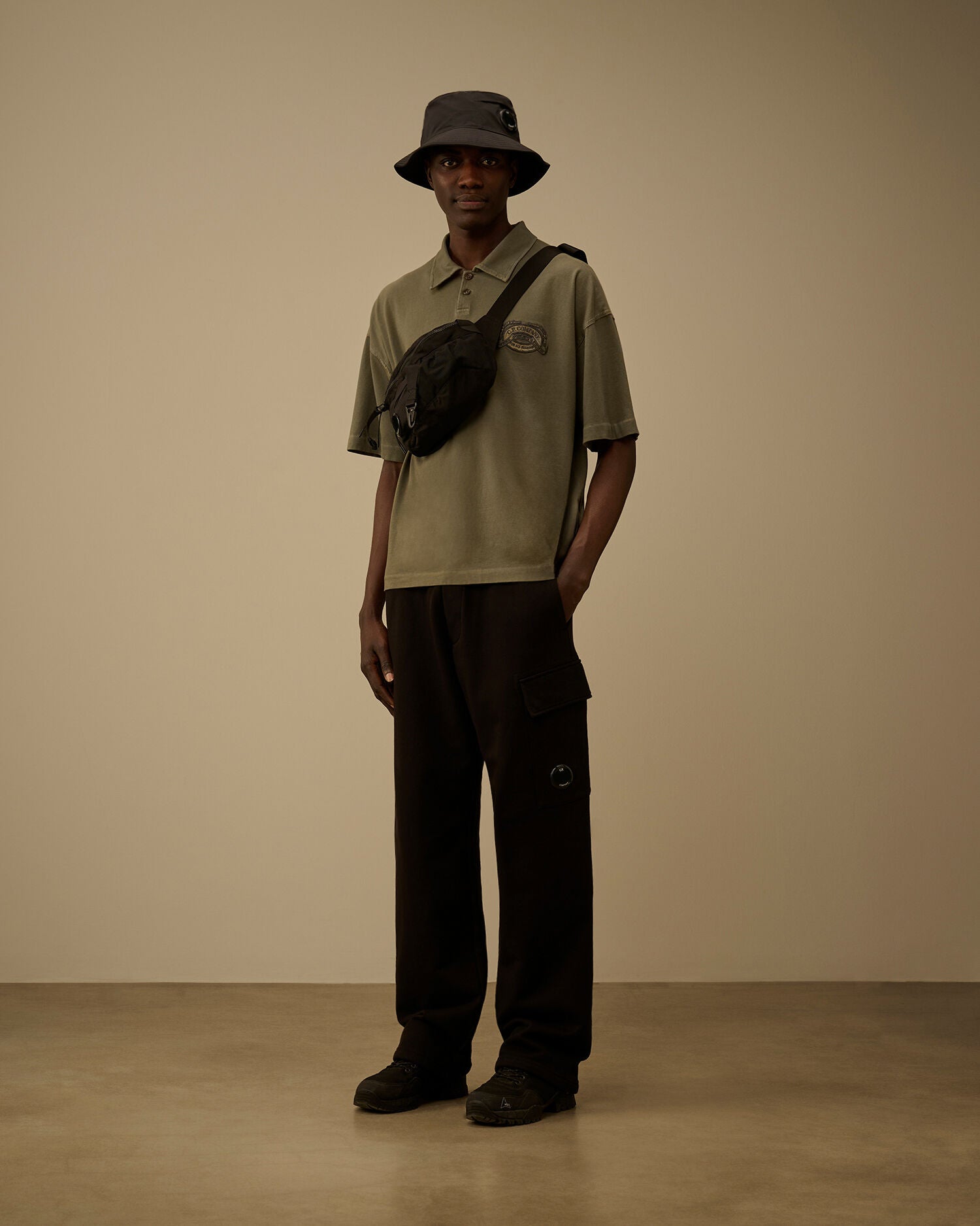 20/1 Jersey Short Sleeve Boxy Logo Polo, GUNMETAL - GREY