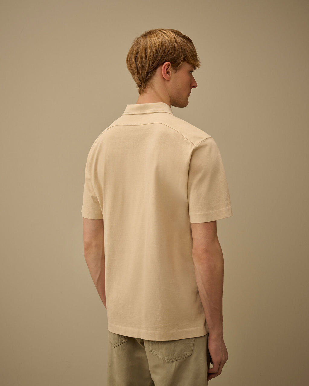 1020 Jersey Short Sleeve Half Zip Polo, FROZEN DEW - WHITE