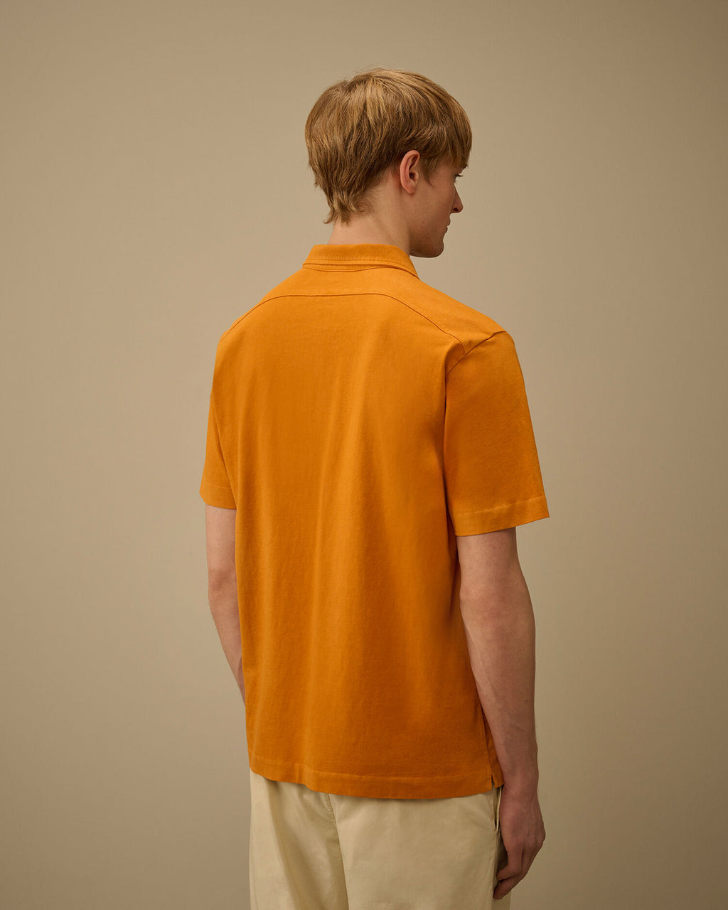 1020 Jersey Short Sleeve Half Zip Polo, DESERT SUN - ORANGE