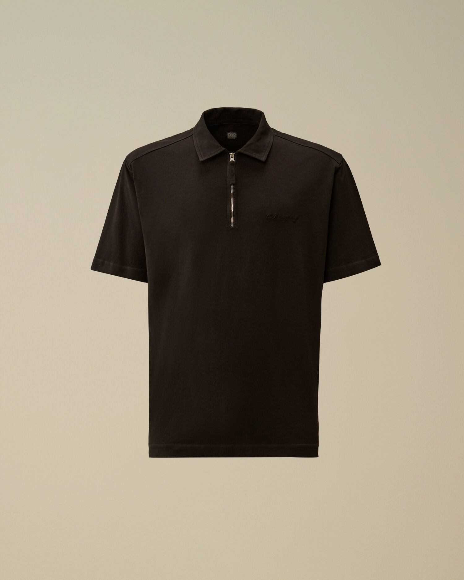1020 Jersey Short Sleeve Half Zip Polo, BLACK