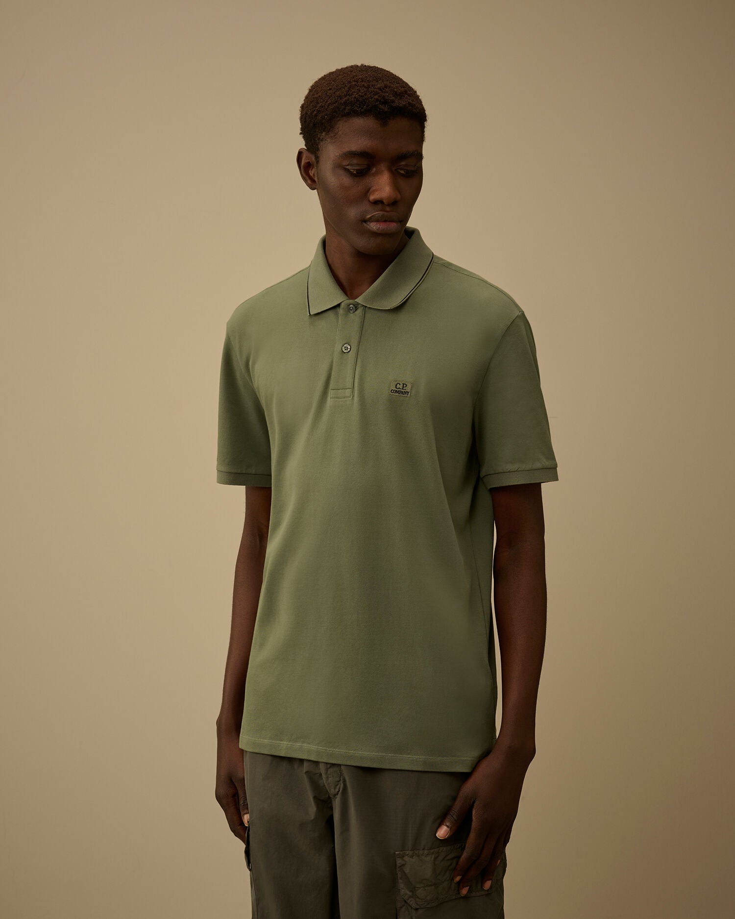 Stretch Piquet Short Sleeve Logo Polo, LAUREL WREATH - GREEN