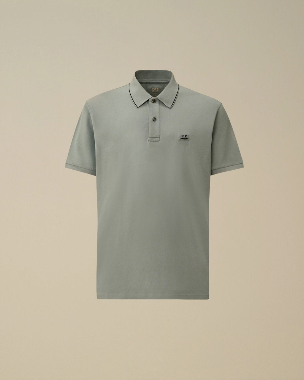 Stretch Piquet Short Sleeve Logo Polo, SILVER BLUE