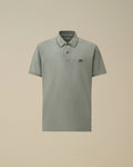 Stretch Piquet Short Sleeve Logo Polo, SILVER BLUE