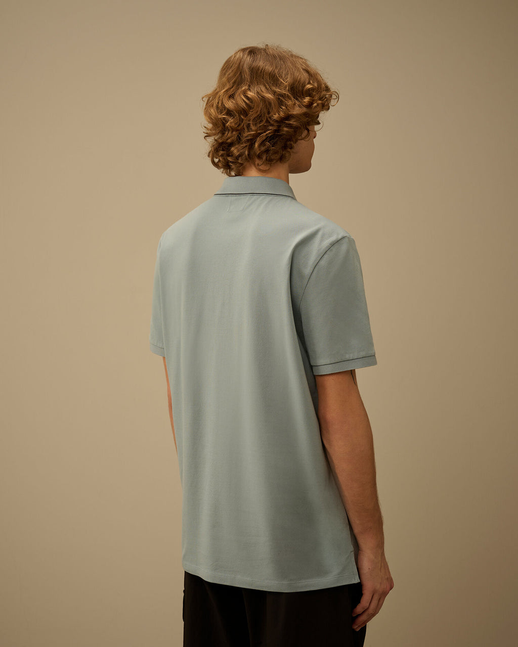 Stretch Piquet Short Sleeve Logo Polo, SILVER BLUE