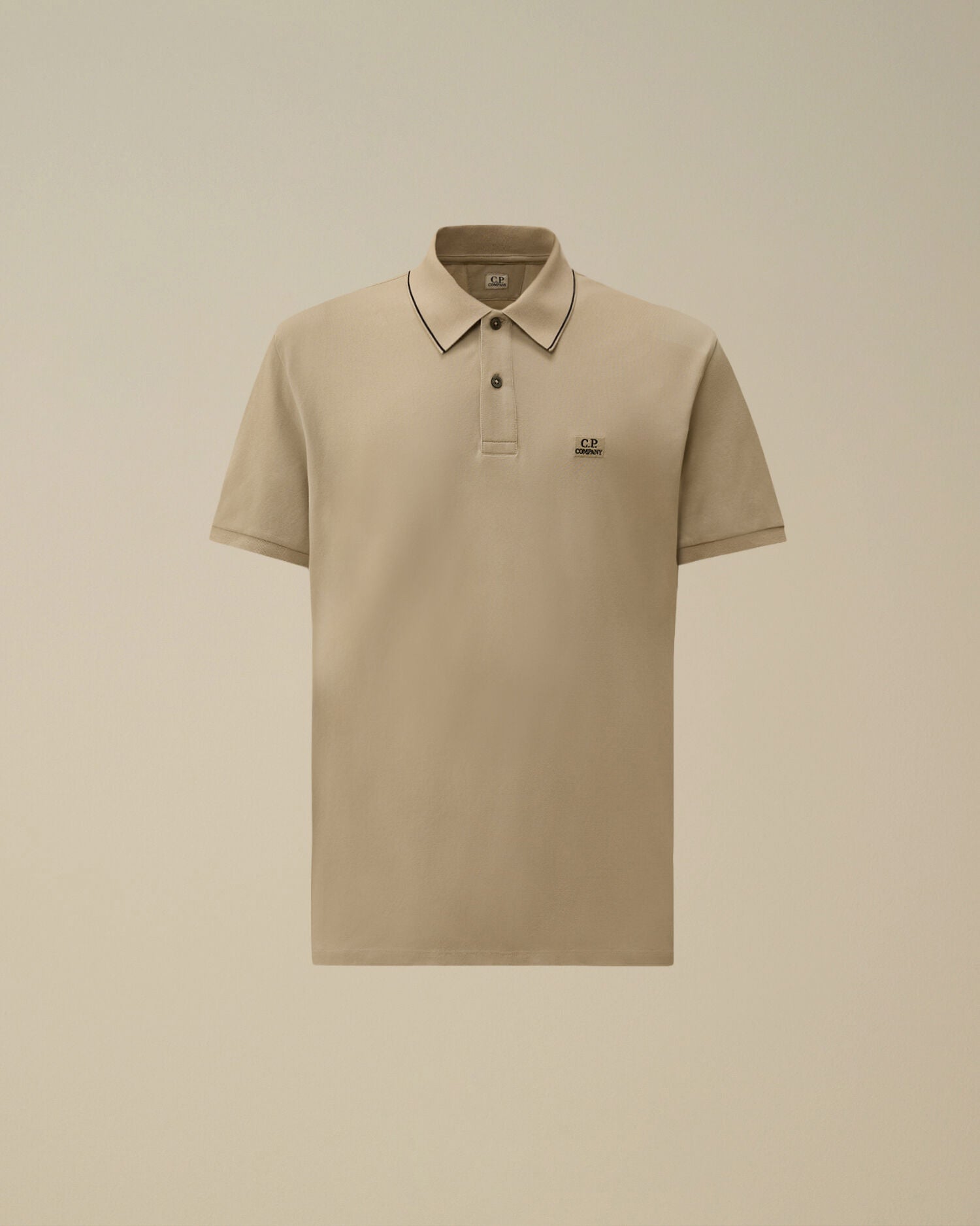 Stretch Piquet Short Sleeve Logo Polo, DOVE - GREY
