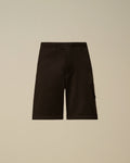 Diagonal Raised Fleece Cargo Sweatshorts, BLACK