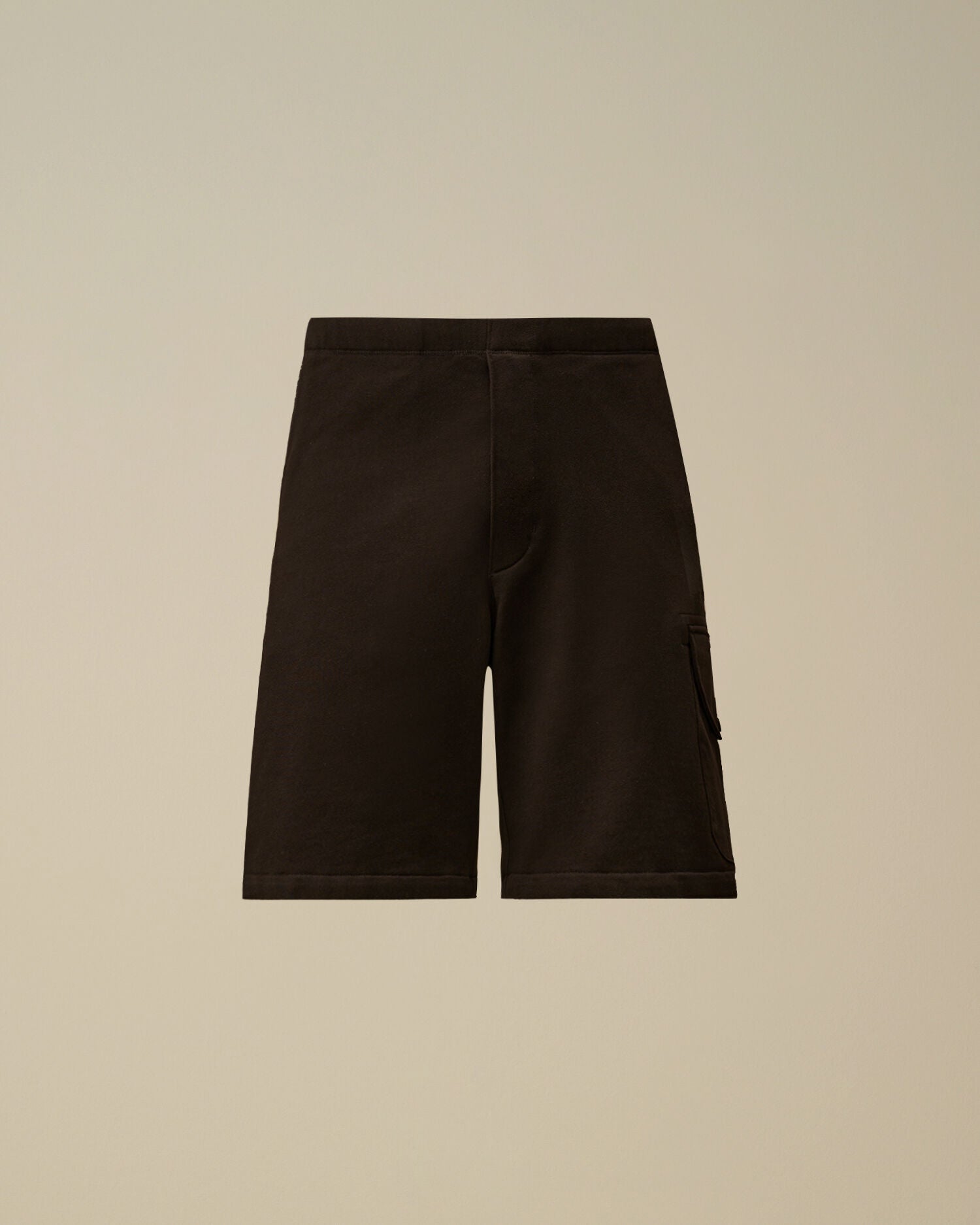 Diagonal Raised Fleece Cargo Sweatshorts, BLACK
