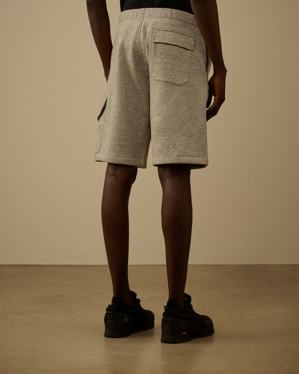 Diagonal Raised Fleece Cargo Sweatshorts, GREYSTONE MELANGE