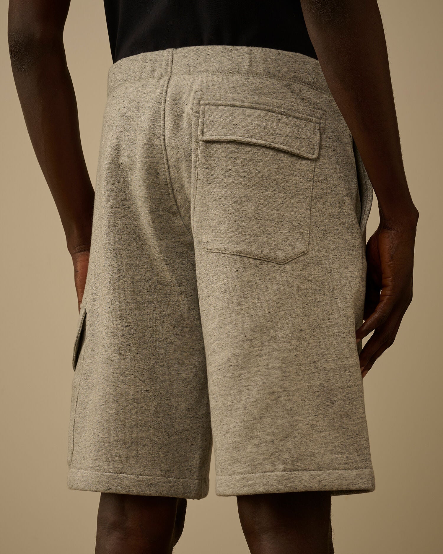 Diagonal Raised Fleece Cargo Sweatshorts, GREYSTONE MELANGE