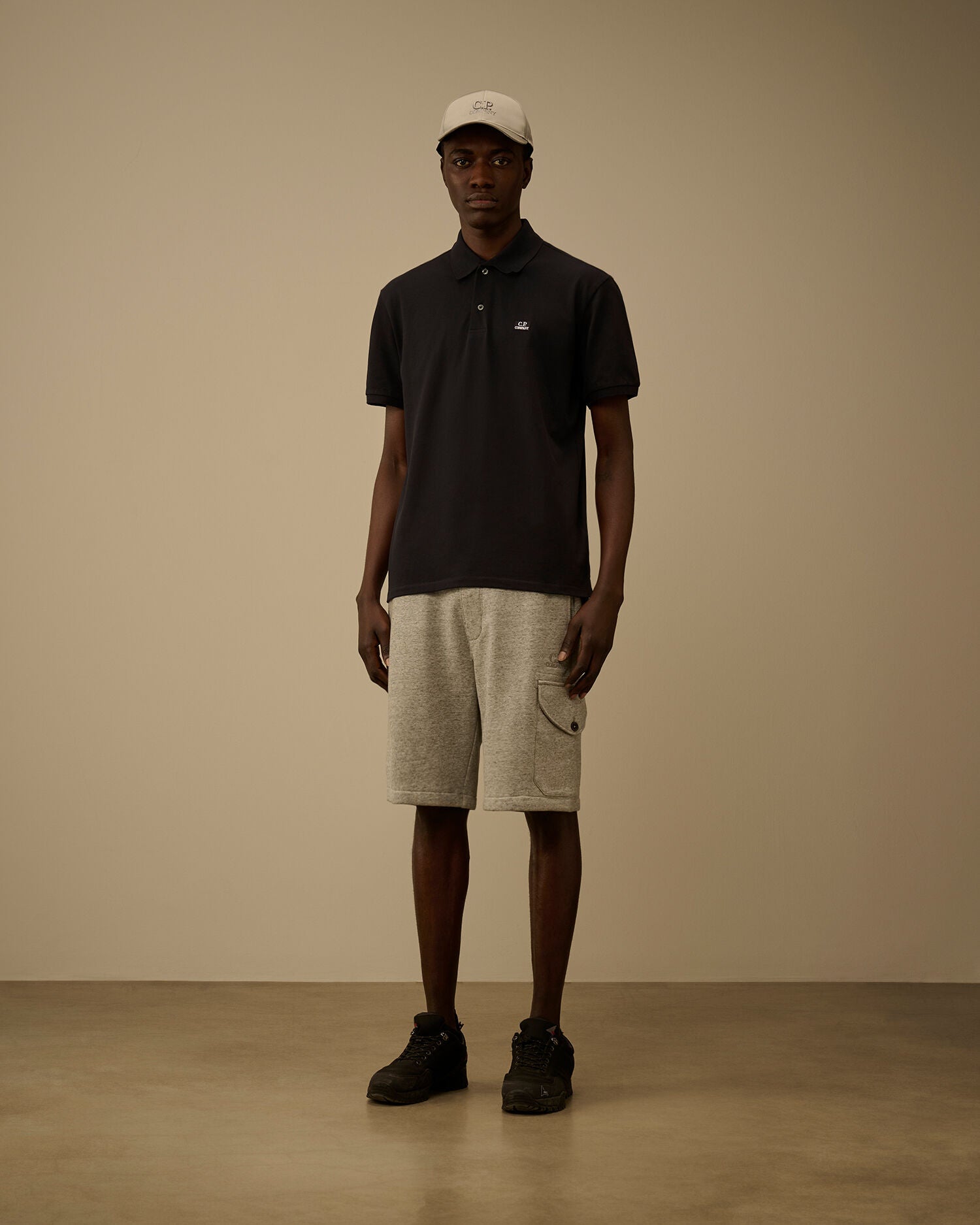 Diagonal Raised Fleece Cargo Sweatshorts, GREYSTONE MELANGE