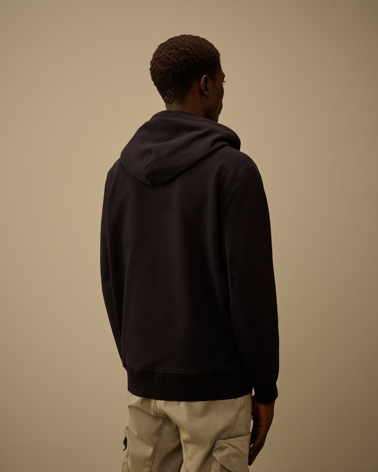 Diagonal Raised Fleece Zip Hooded Sweatshirt, TOTAL ECLIPSE - BLUE
