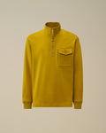 Diagonal Raised Fleece Half Zip Sweatshirt, ANTIQUE MOSS -YELLOW