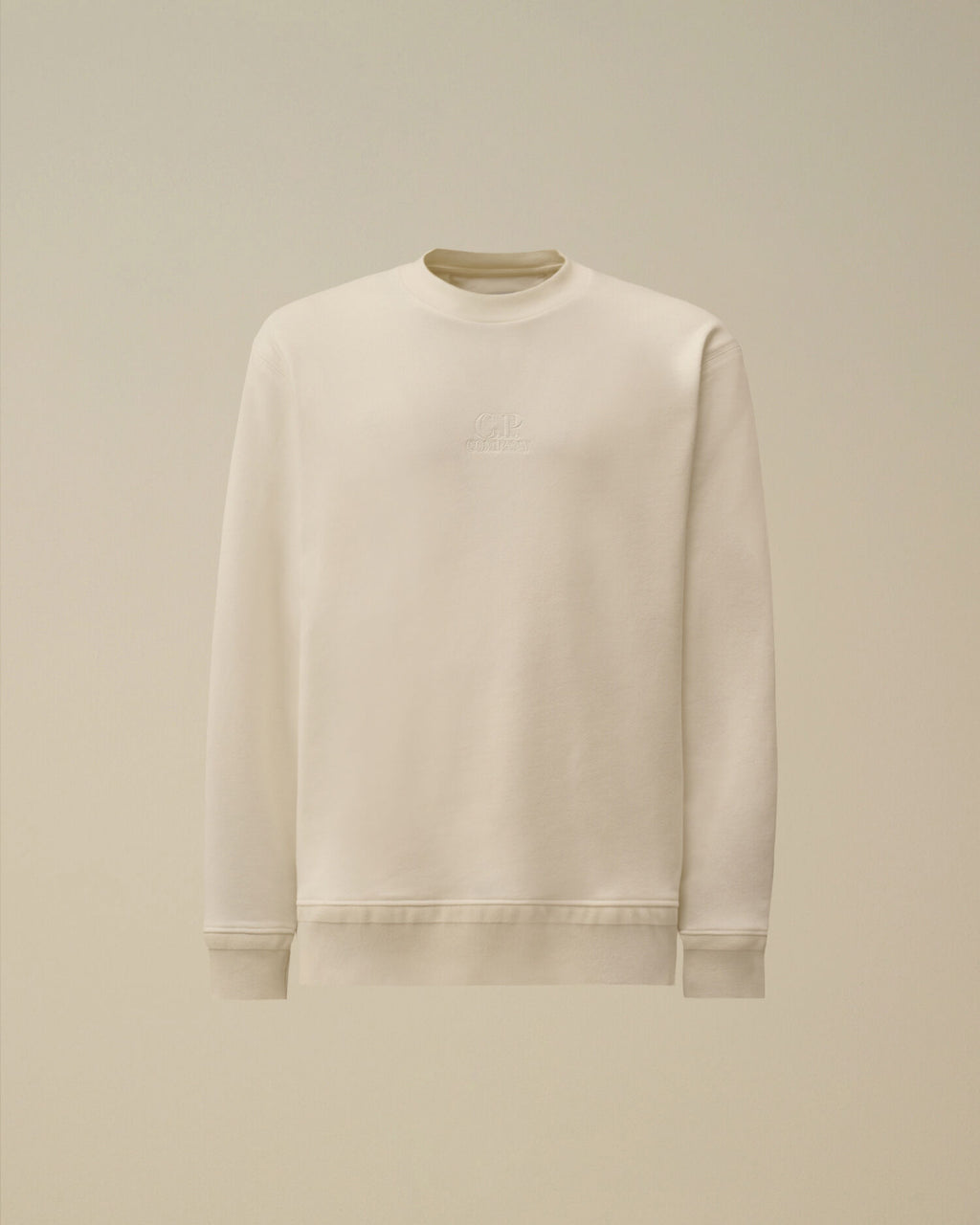 Diagonal Raised Fleece Crewneck Sweatshirt, GAUZE WHITE