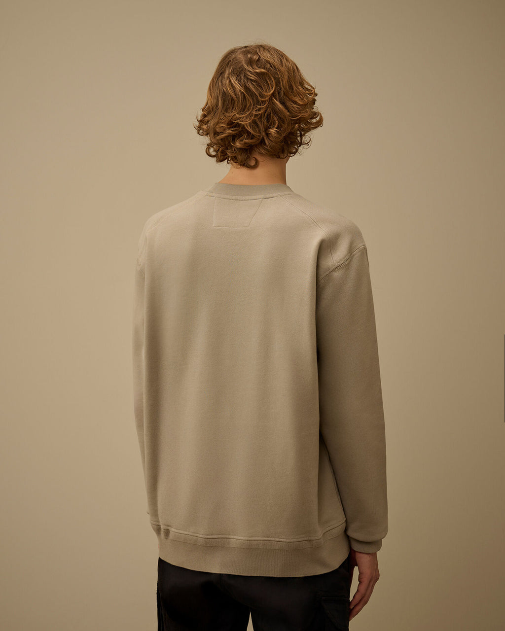 Diagonal Raised Fleece Crewneck Sweatshirt, DOVE - GREY