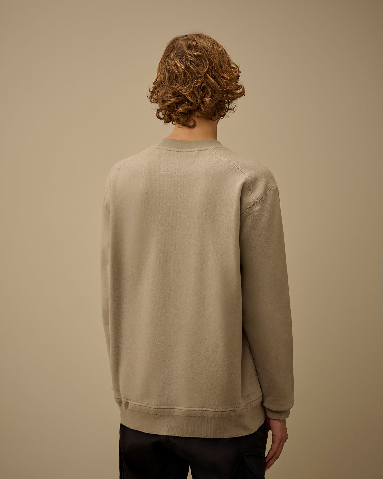 Diagonal Raised Fleece Crewneck Sweatshirt, DOVE - GREY