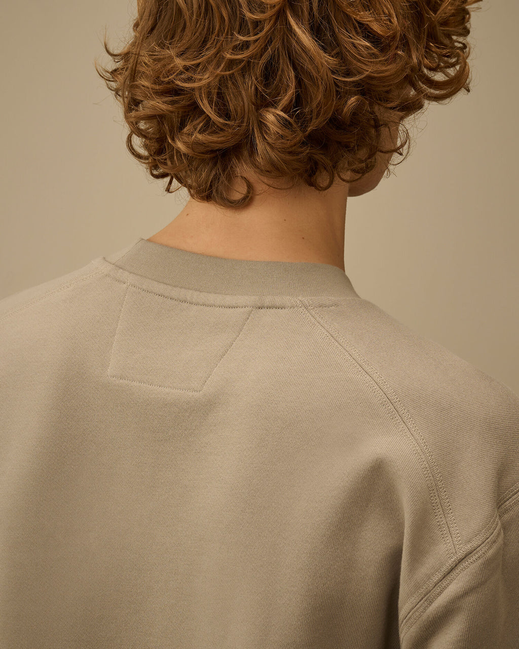 Diagonal Raised Fleece Crewneck Sweatshirt, DOVE - GREY