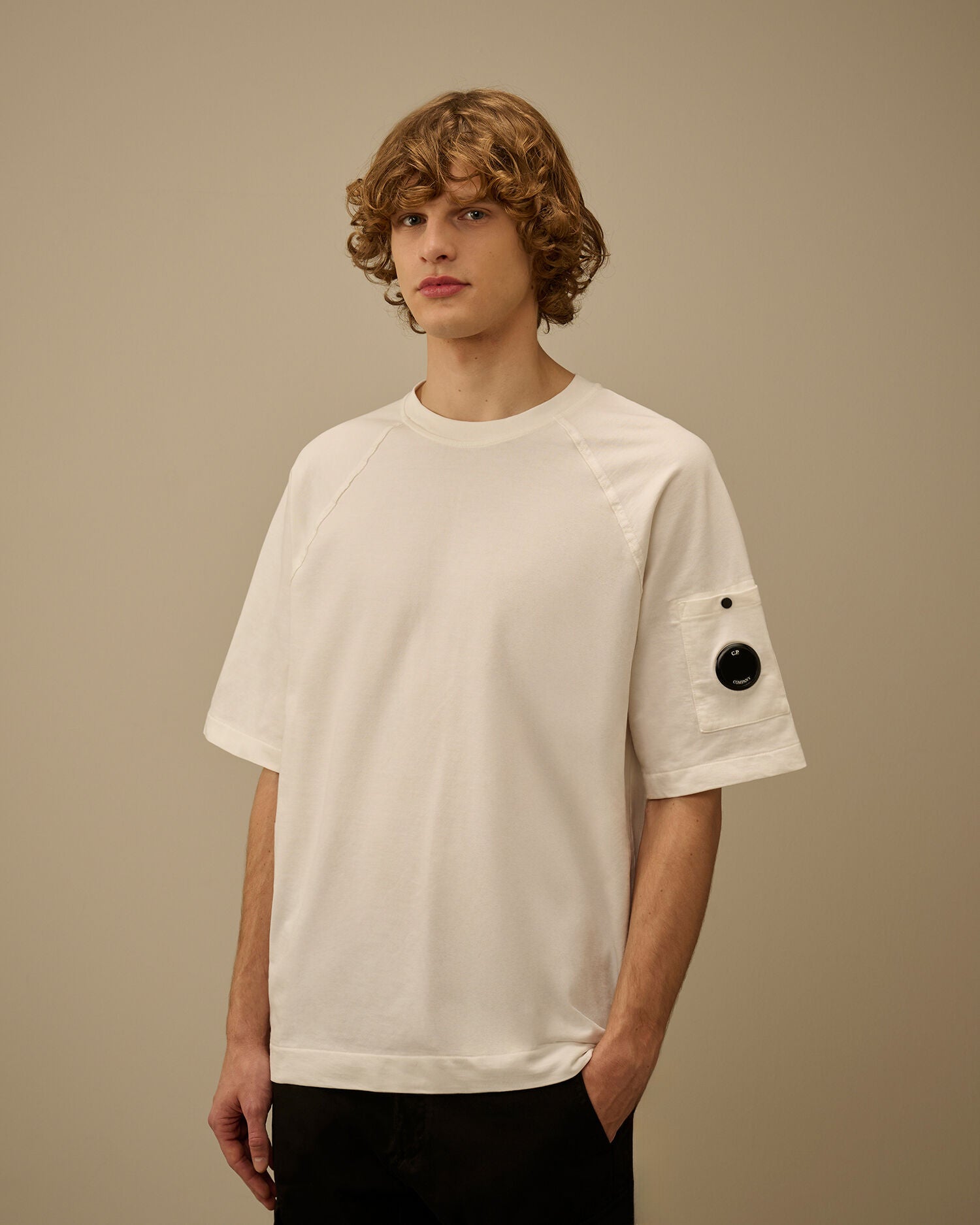 Light Fleece Short Sleeve Sweatshirt, GAUZE WHITE