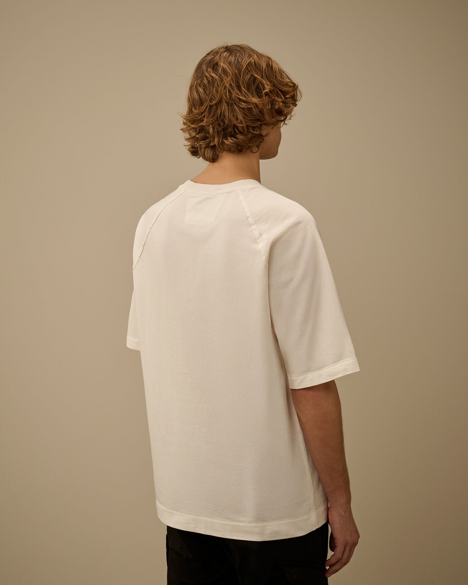 Light Fleece Short Sleeve Sweatshirt, GAUZE WHITE