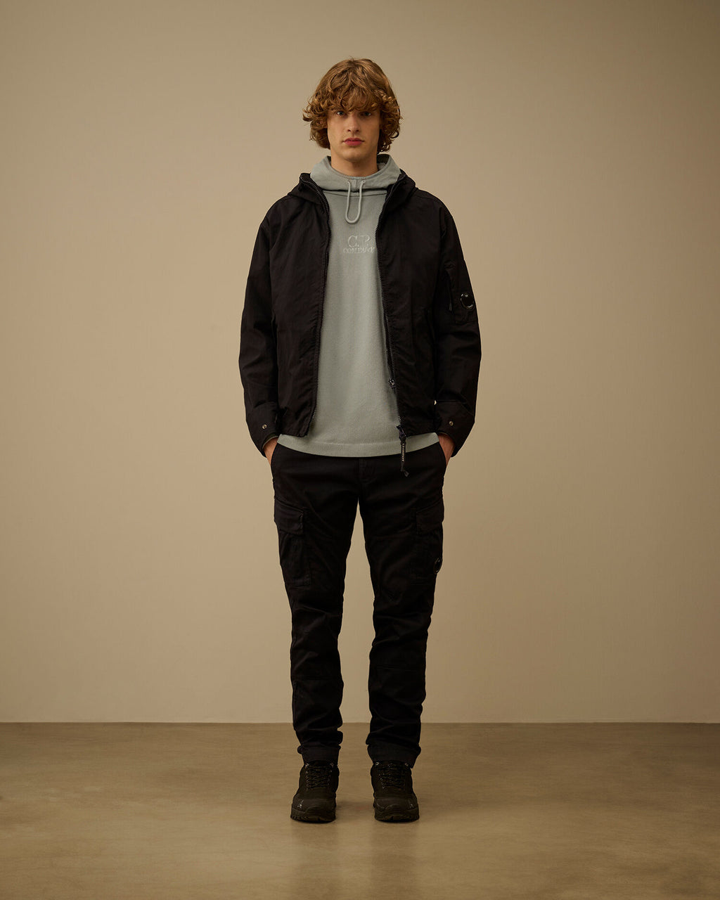 Heavy Piquet Hooded Sweatshirt, SILVER BLUE