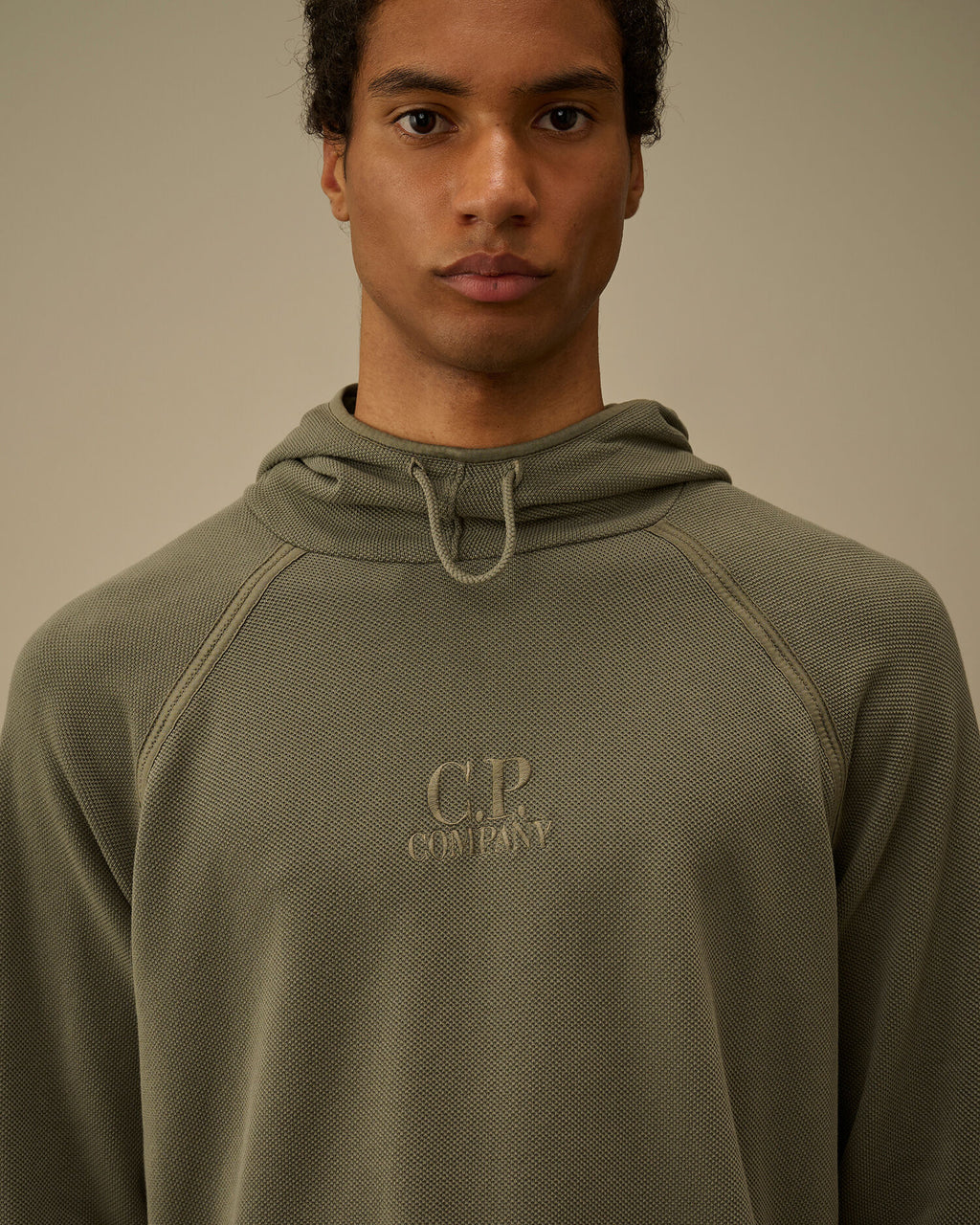 Heavy Piquet Hooded Sweatshirt, GUNMETAL - GREY