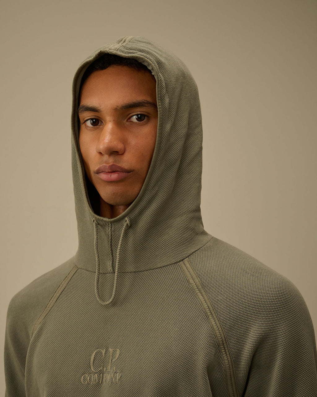 Heavy Piquet Hooded Sweatshirt, GUNMETAL - GREY