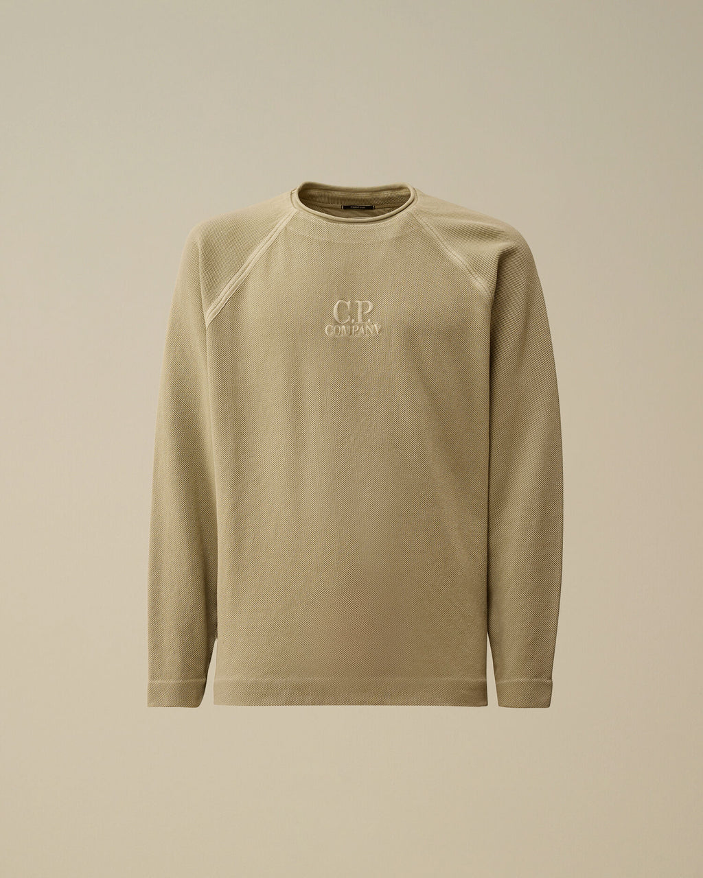 Heavy Piquet Pigment Dyed Mockneck Sweatshirt, MOSS GRAY - GREEN