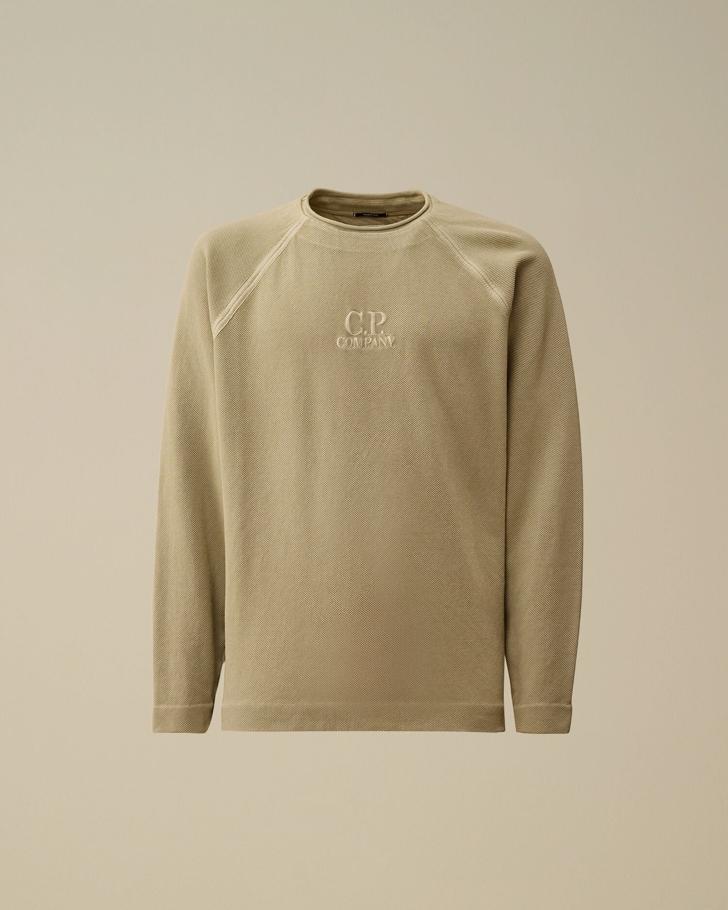 Heavy Piquet Pigment Dyed Mockneck Sweatshirt, MOSS GRAY - GREEN
