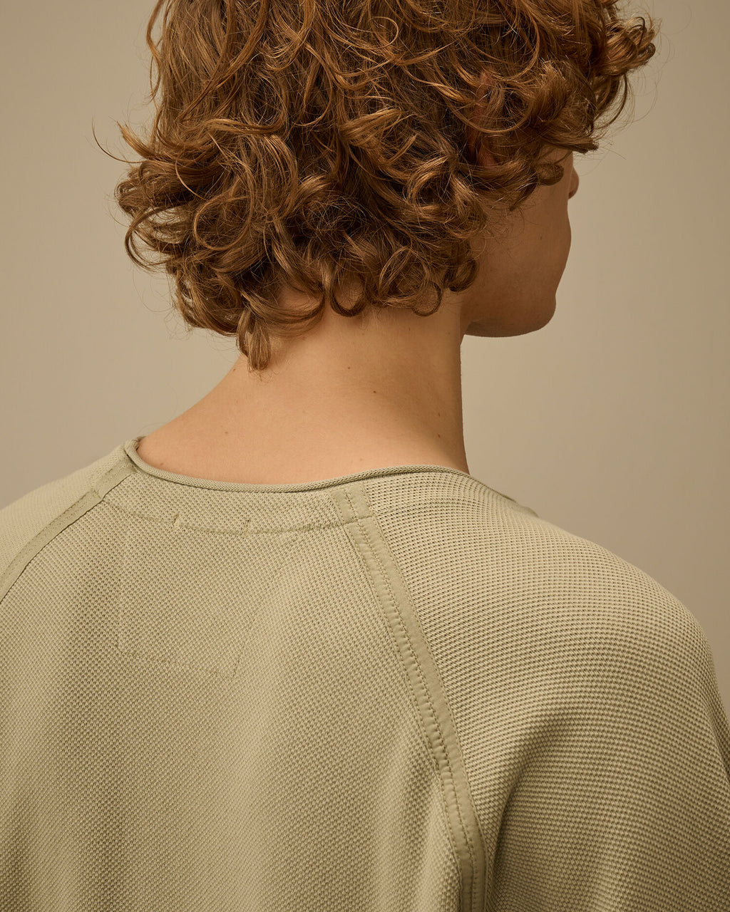 Heavy Piquet Pigment Dyed Mockneck Sweatshirt, MOSS GRAY - GREEN