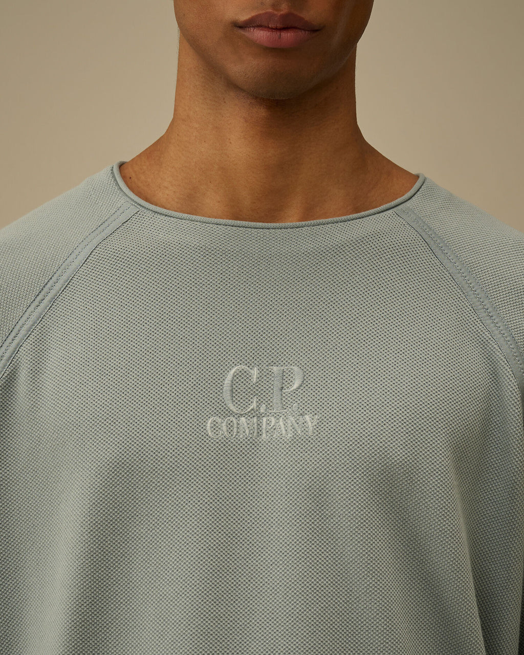 Heavy Piquet Pigment Dyed Mockneck Sweatshirt, SILVER BLUE