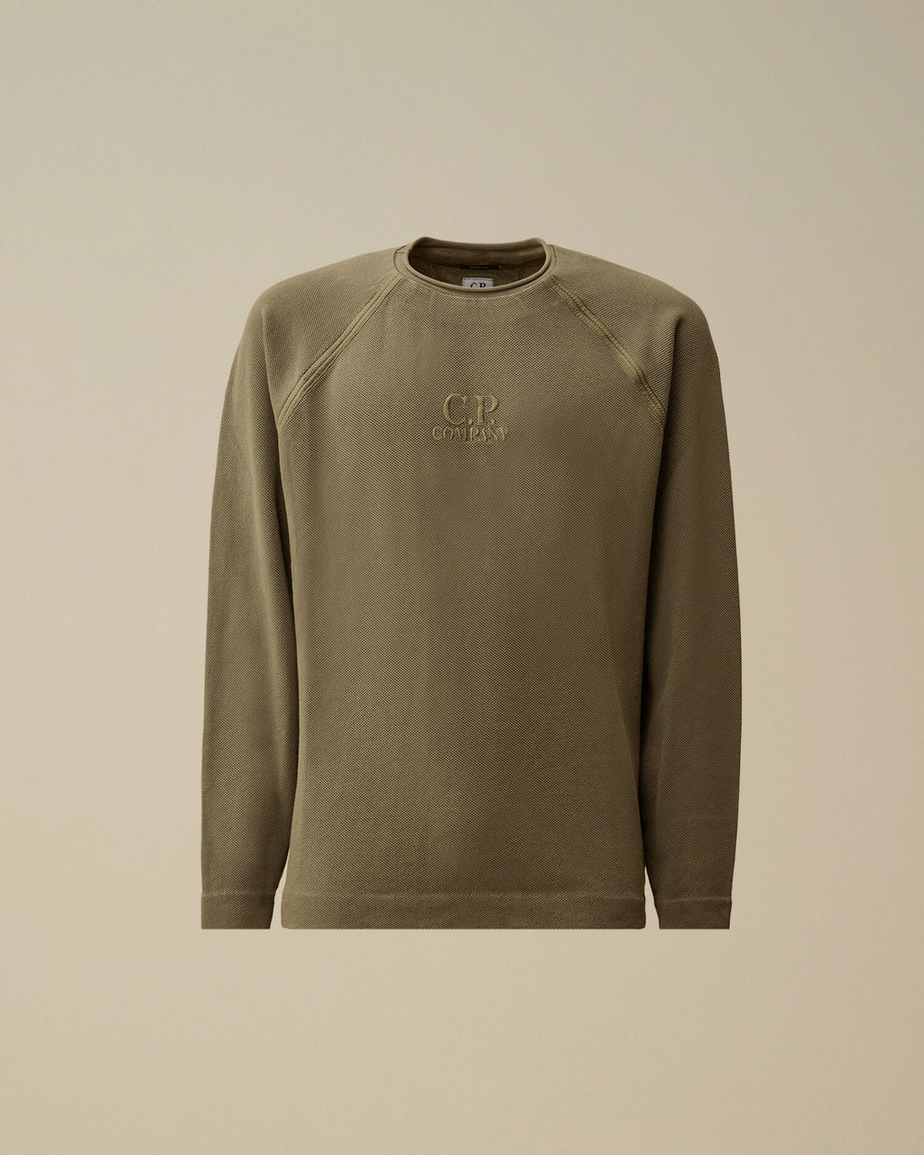 Heavy Piquet Pigment Dyed Mockneck Sweatshirt, GUNMETAL - GREY