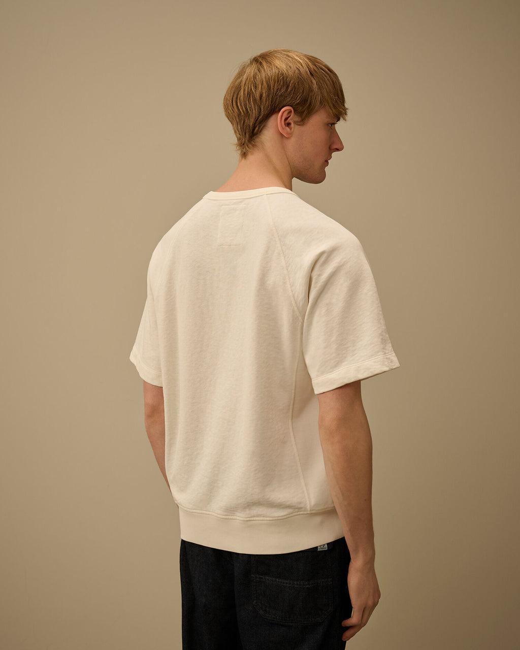 Malfilè Fleece Short Sleeve Sweatshirt, GAUZE WHITE