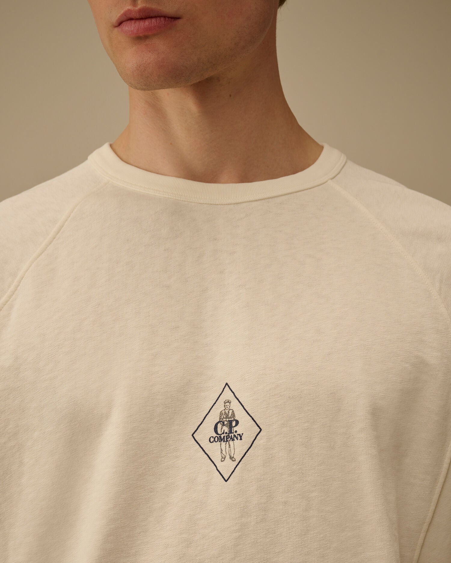 Malfilè Fleece Short Sleeve Sweatshirt, GAUZE WHITE