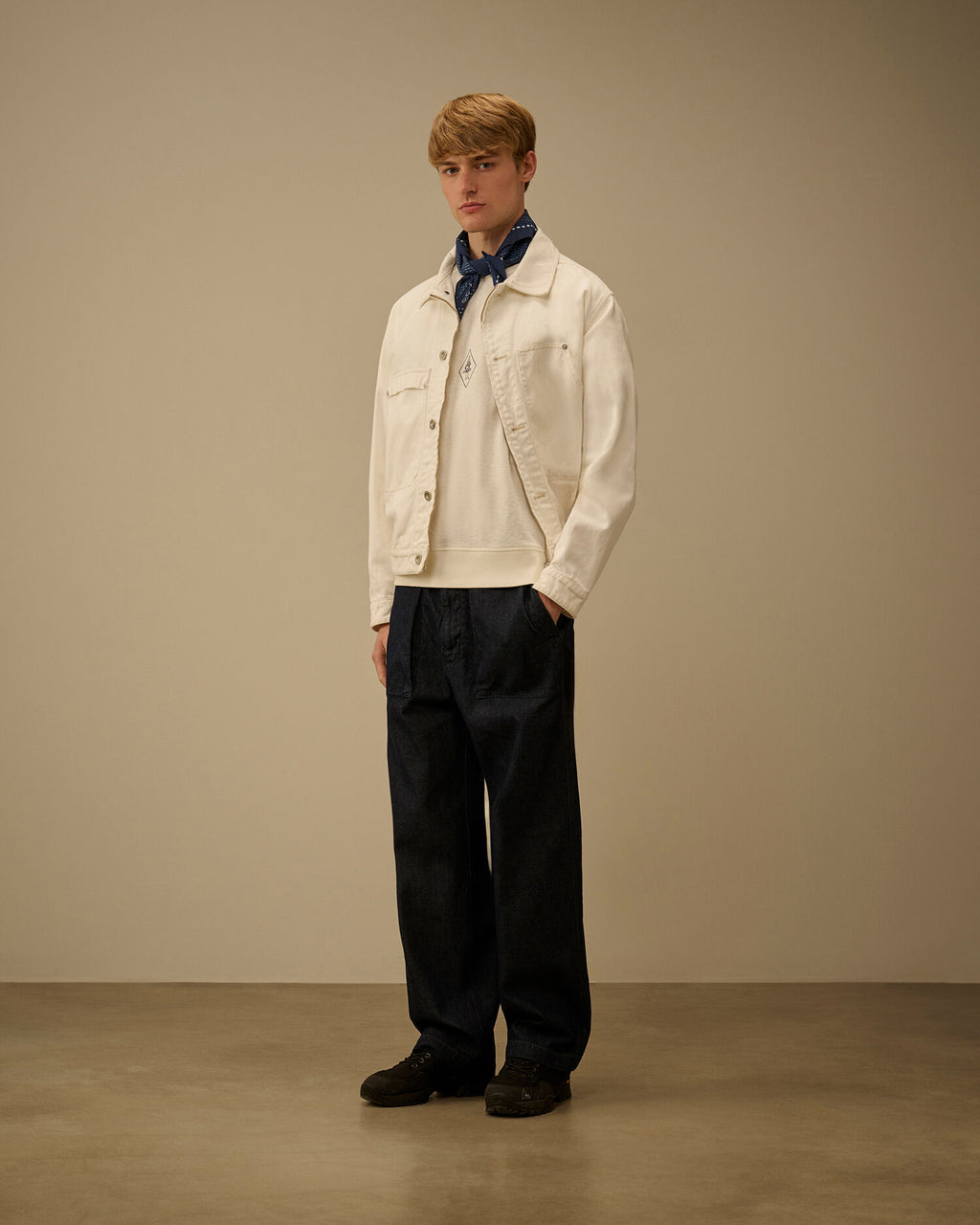 Malfilè Fleece Short Sleeve Sweatshirt, GAUZE WHITE