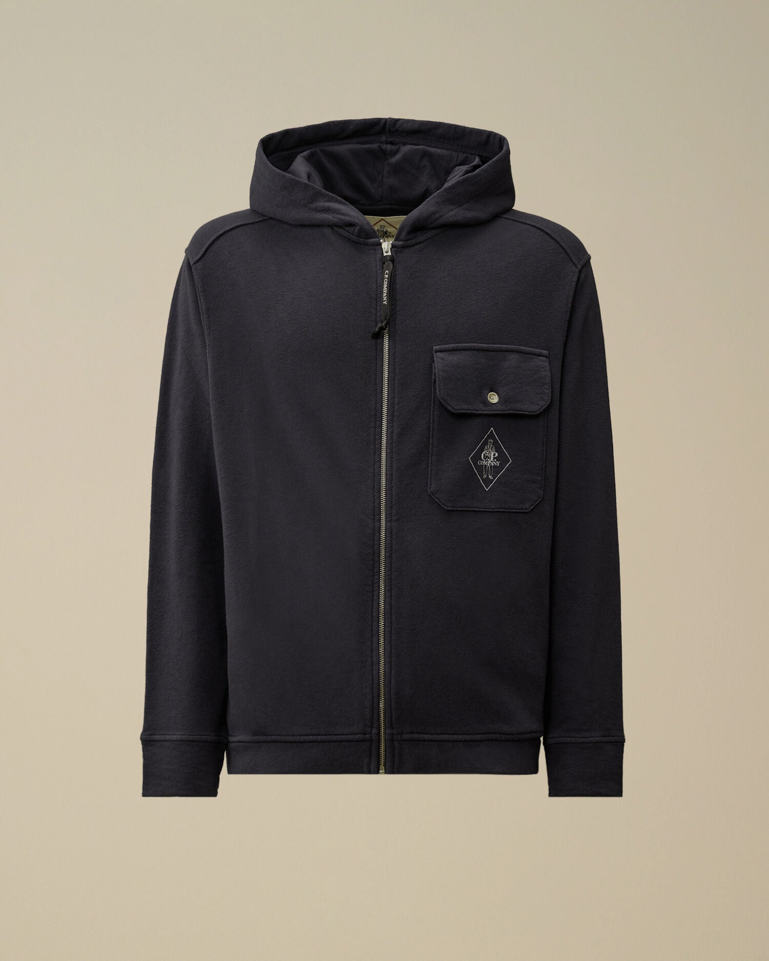 Malfilè Fleece Zip Hooded Sweatshirt, MIDNIGHT NAVY - BLUE