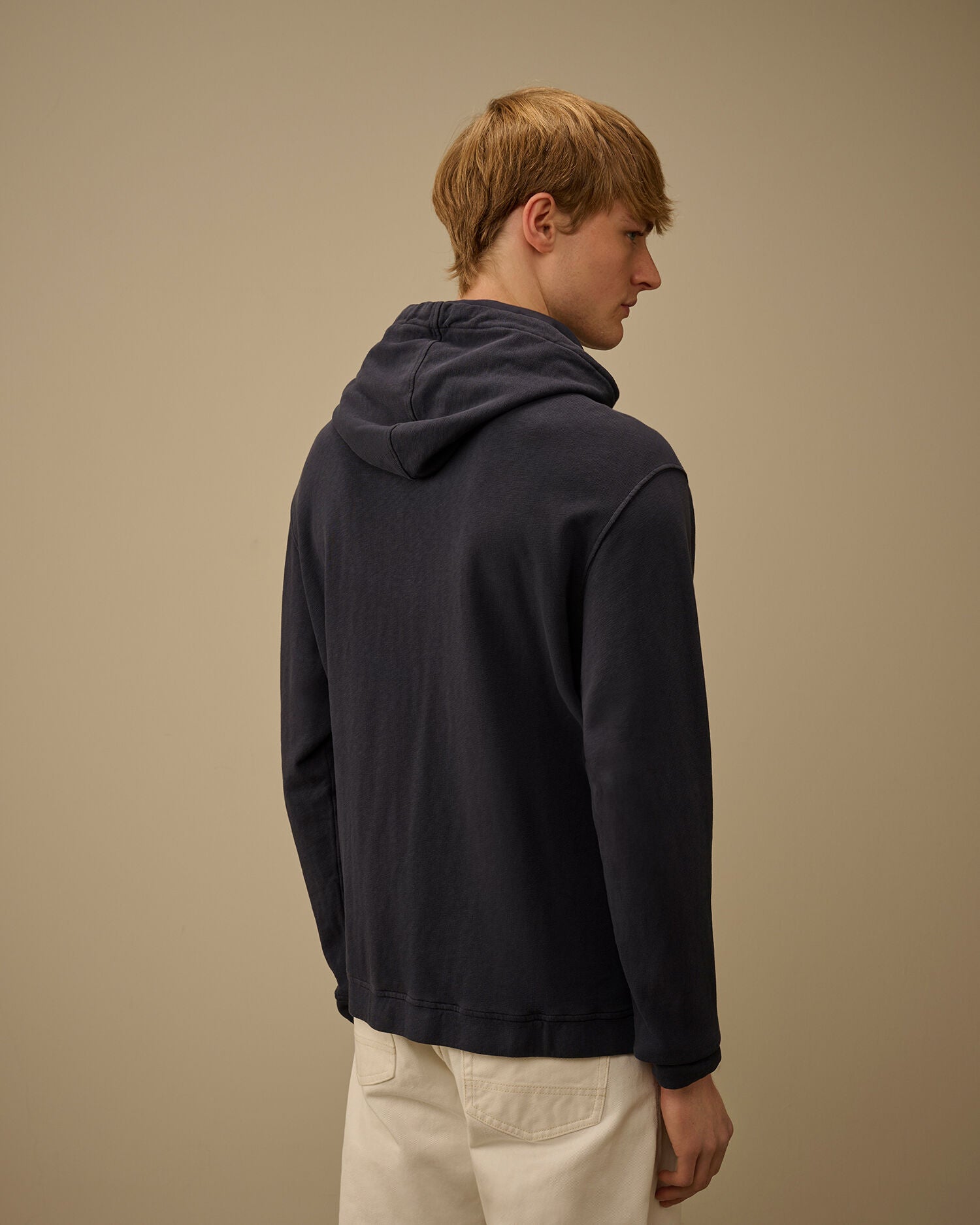 Malfilè Fleece Zip Hooded Sweatshirt, MIDNIGHT NAVY - BLUE