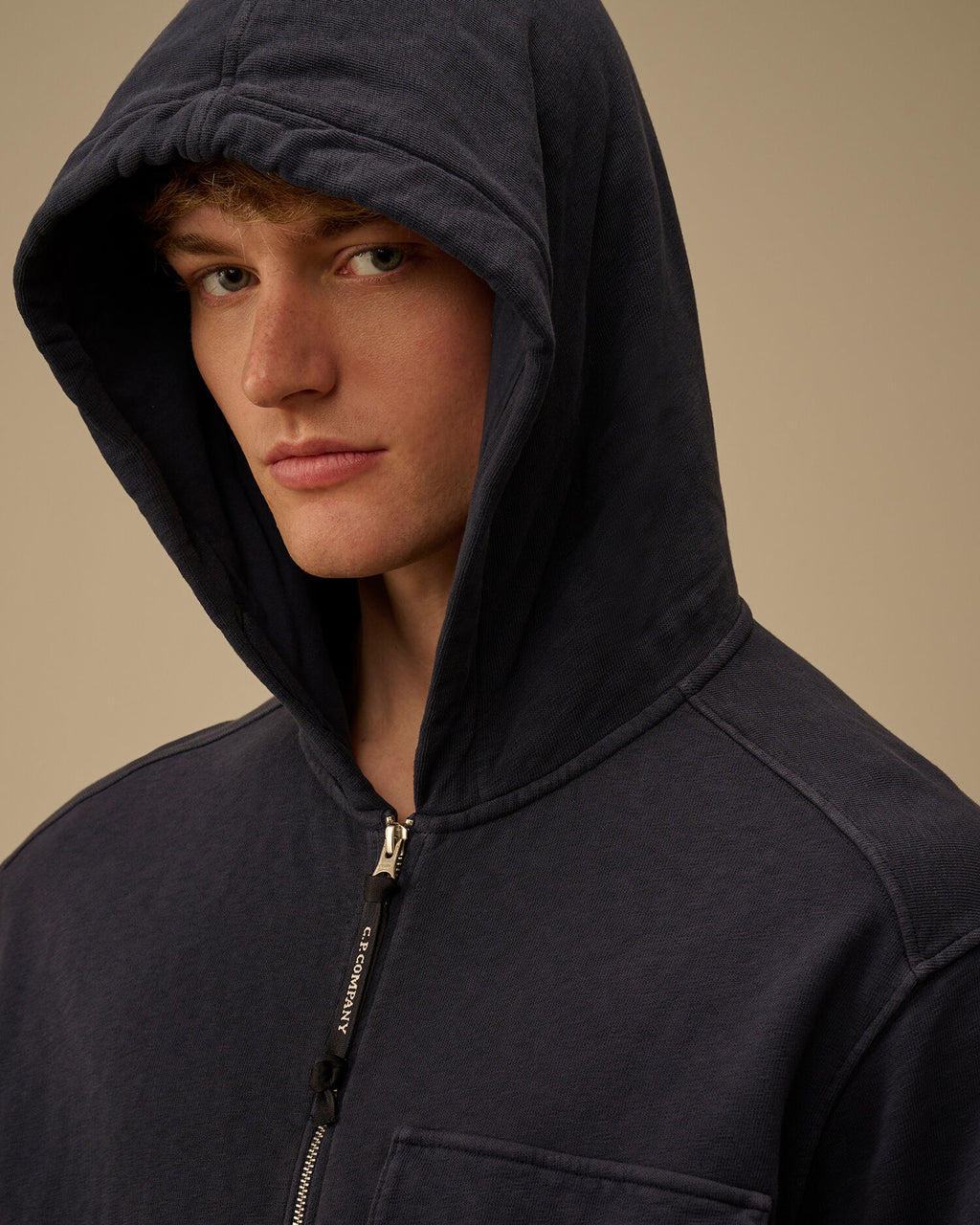 Malfilè Fleece Zip Hooded Sweatshirt, MIDNIGHT NAVY - BLUE