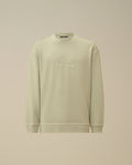 Combed Jersey 10/2 Boxy Mockneck Sweatshirt, MISTY BLUE