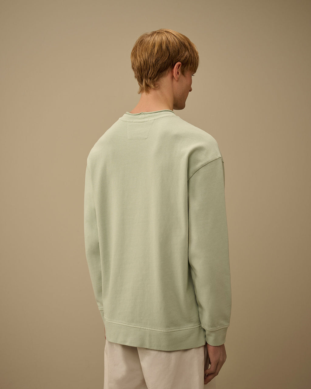 Combed Jersey 10/2 Boxy Mockneck Sweatshirt, MISTY BLUE